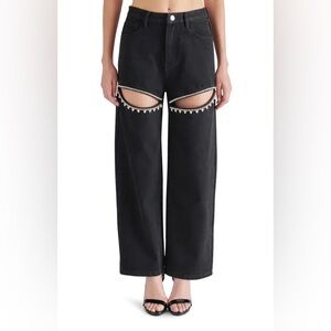 NWT blue.b  crystal thigh cut out jeans